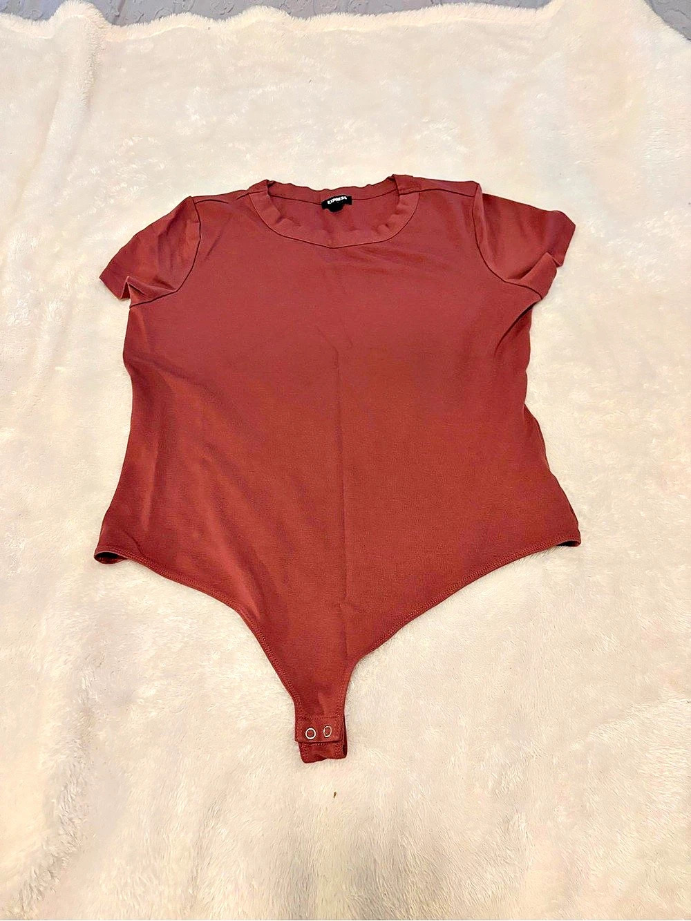 Express Short Sleeve Bodysuit in Brown XL Like New